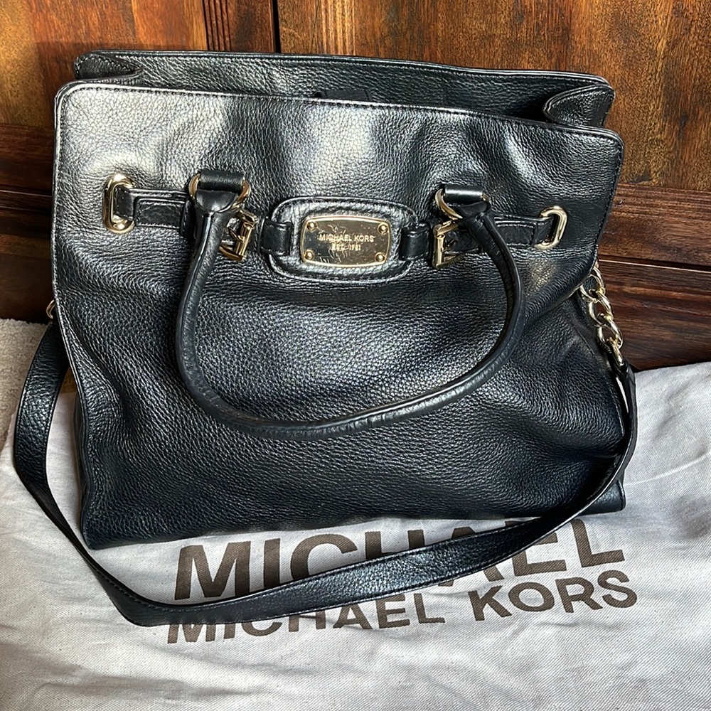 Michael Kors Black and Gold Purse